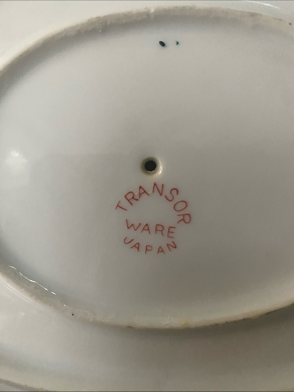 Vintage hand painted Transor Ware Japan gravy boat with attached underplot - Picture 9 of 14